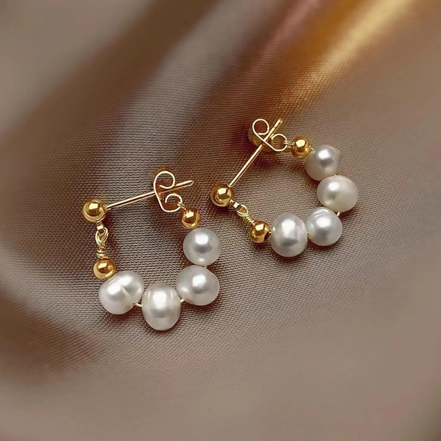 Roe Dolph Pearl Earrings for Women Pearl Drop Earrings Statement Bridal Earring Beach Earring for Women Trendy Stuff Gifts