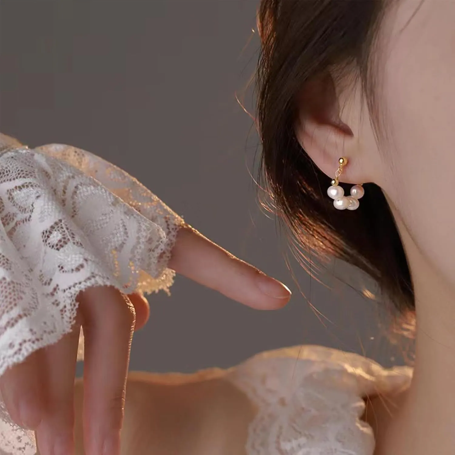 Roe Dolph Pearl Earrings for Women Pearl Drop Earrings Statement Bridal Earring Beach Earring for Women Trendy Stuff Gifts