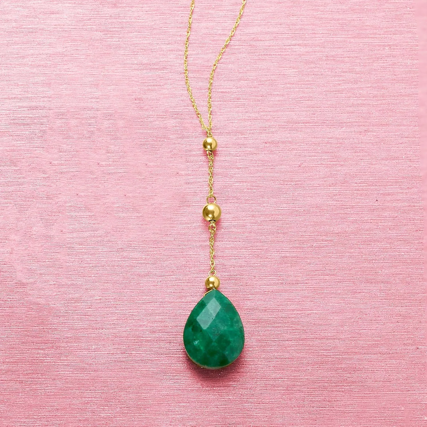 Ross-Simons Precious Gemstone Y-Necklace in 14kt Yellow Gold
