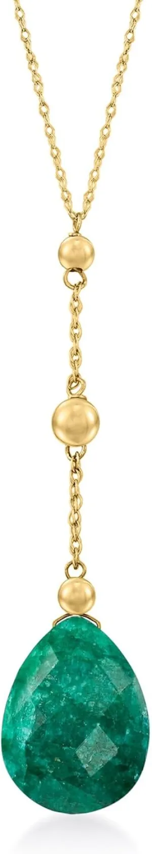 Ross-Simons Precious Gemstone Y-Necklace in 14kt Yellow Gold