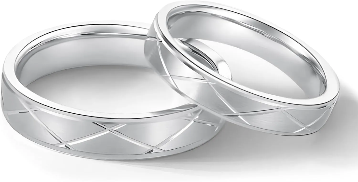 S925/10K/14K/18K Gold Couple Ring Sets, 2pcs Moissanite Wedding Rings Set for Men and Women, Customized His and Hers Matching Promise Bands for Anniversary Engagement Valentine's Day