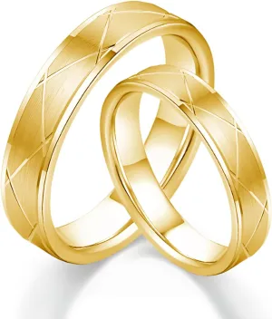 S925/10K/14K/18K Gold Couple Ring Sets, 2pcs Moissanite Wedding Rings Set for Men and Women, Customized His and Hers Matching Promise Bands for Anniversary Engagement Valentine's Day