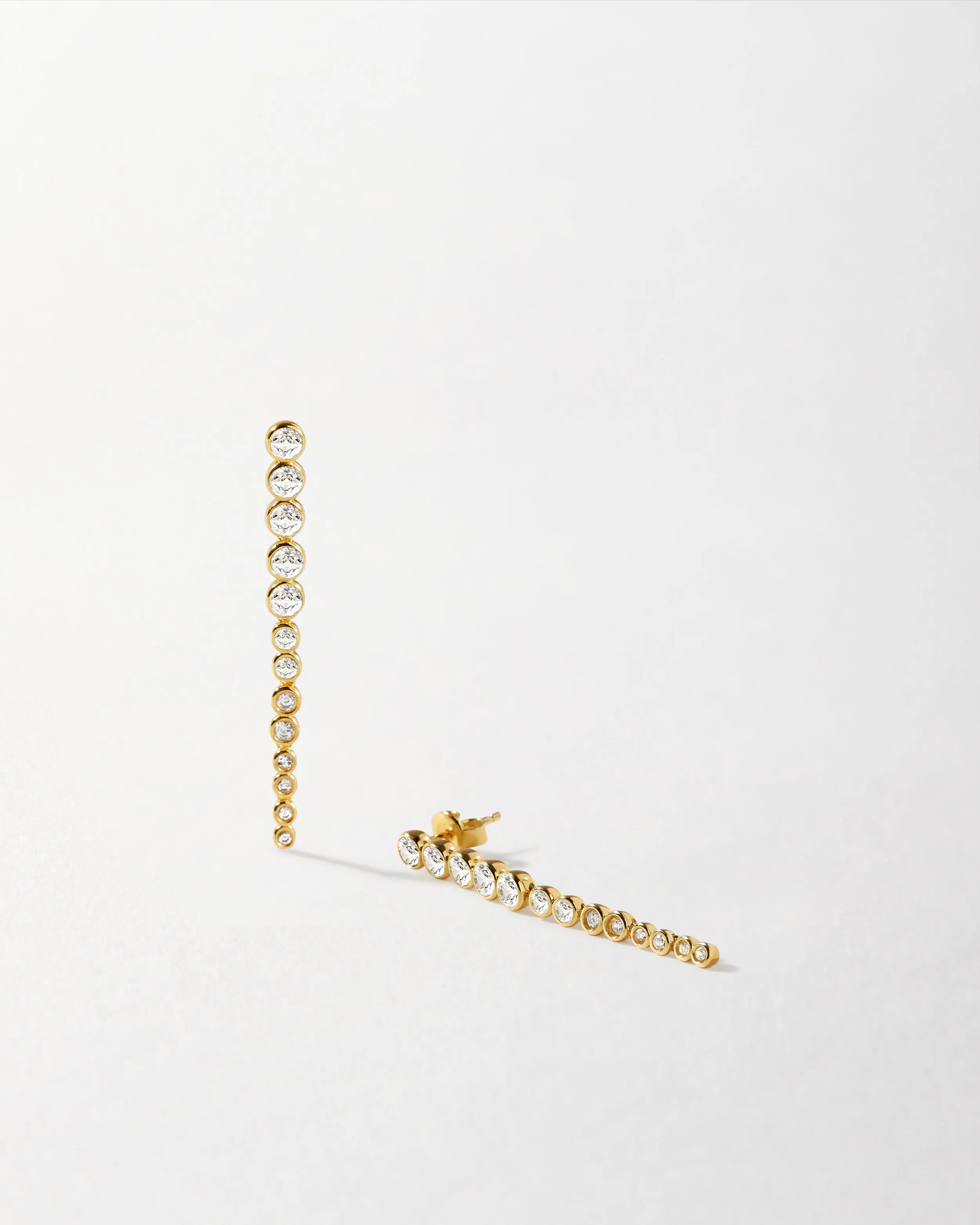 Serena Tennis White Drop Earrings