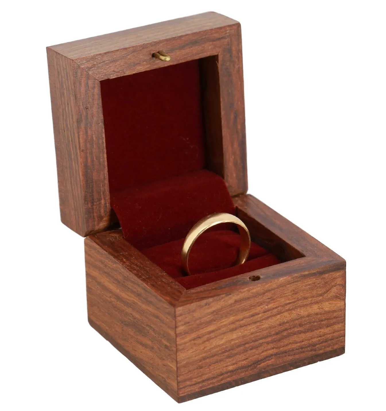 ShalinIndia Wooden Box for Jewelry Handmade Indian - Perfect for Rings,2X2X2 Inch,wc_ring_box_6