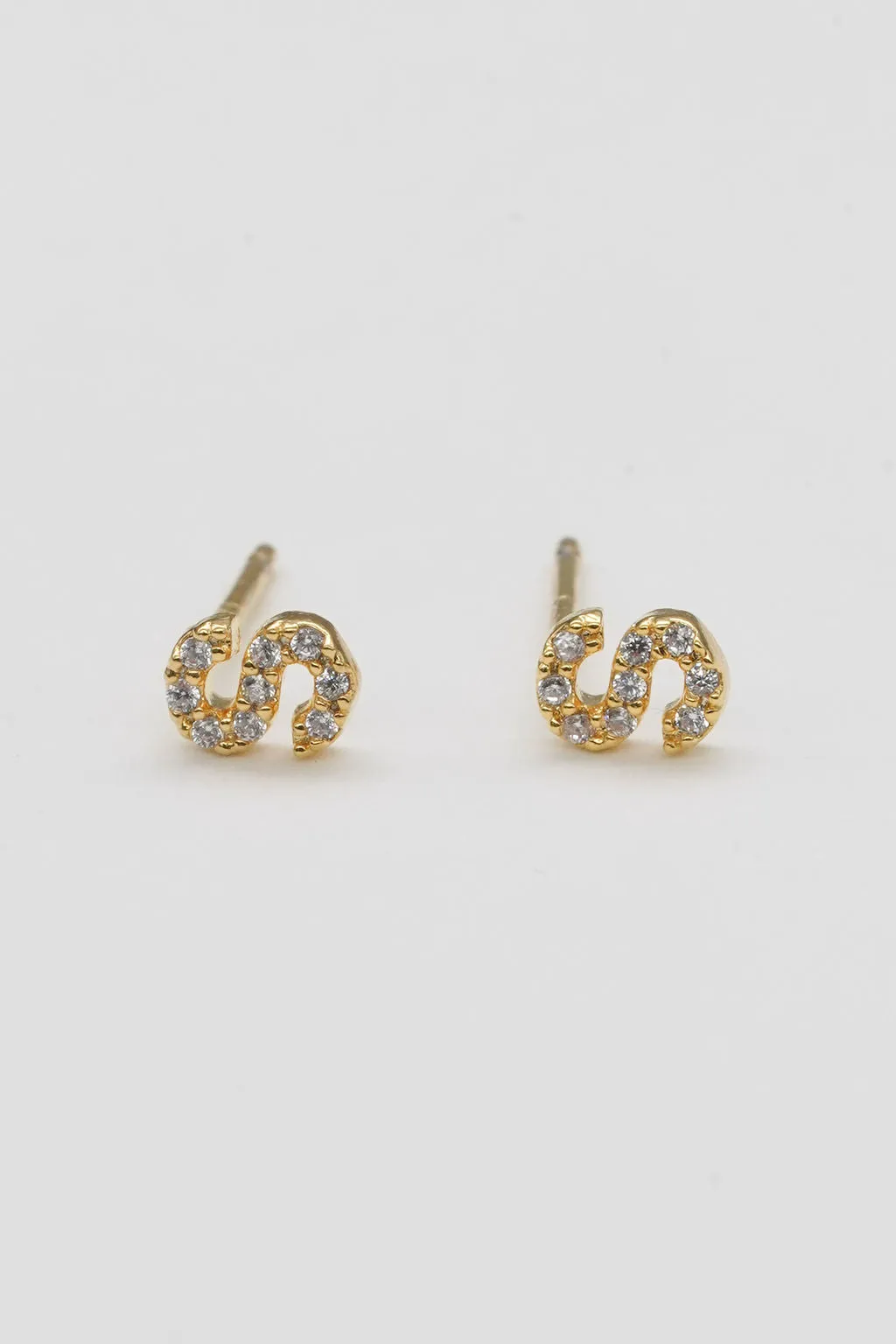Shiny Initial Studs - Small