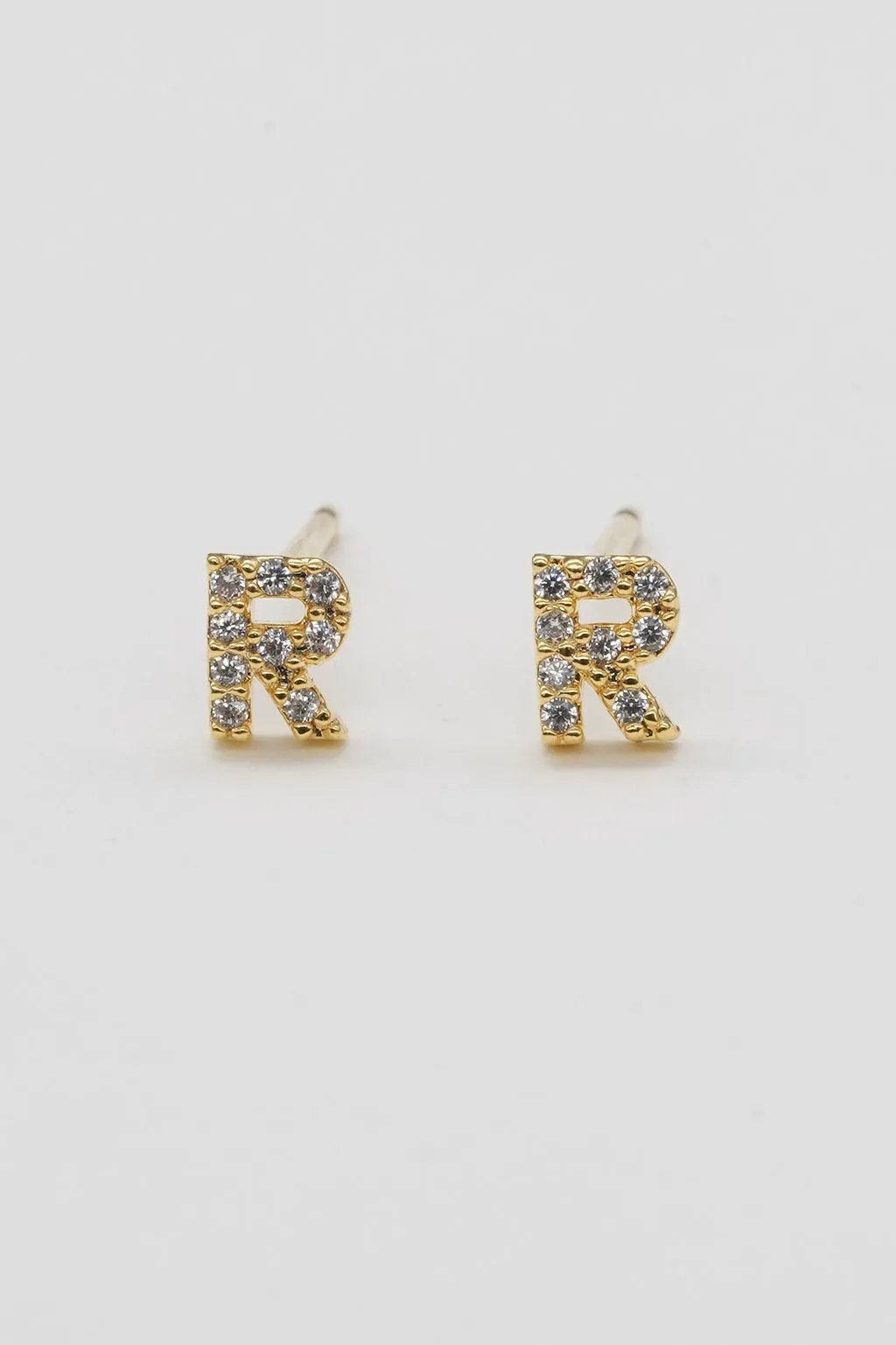 Shiny Initial Studs - Small