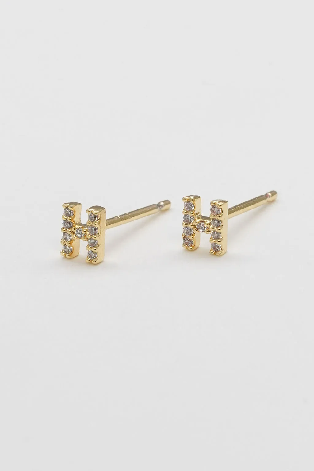 Shiny Initial Studs - Small