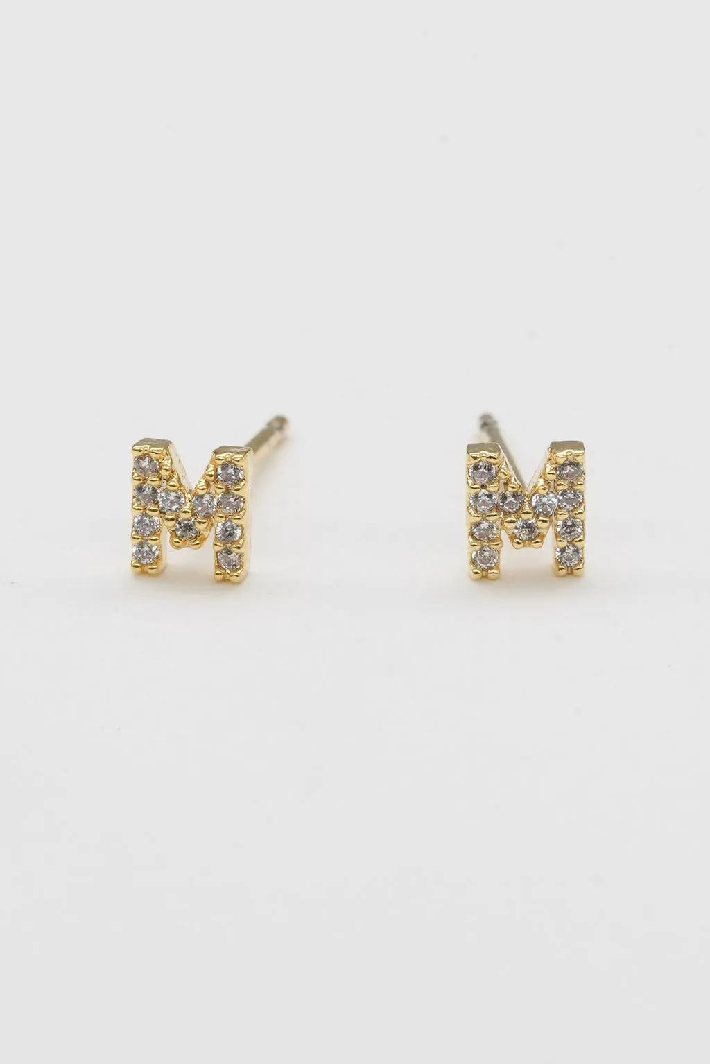 Shiny Initial Studs - Small