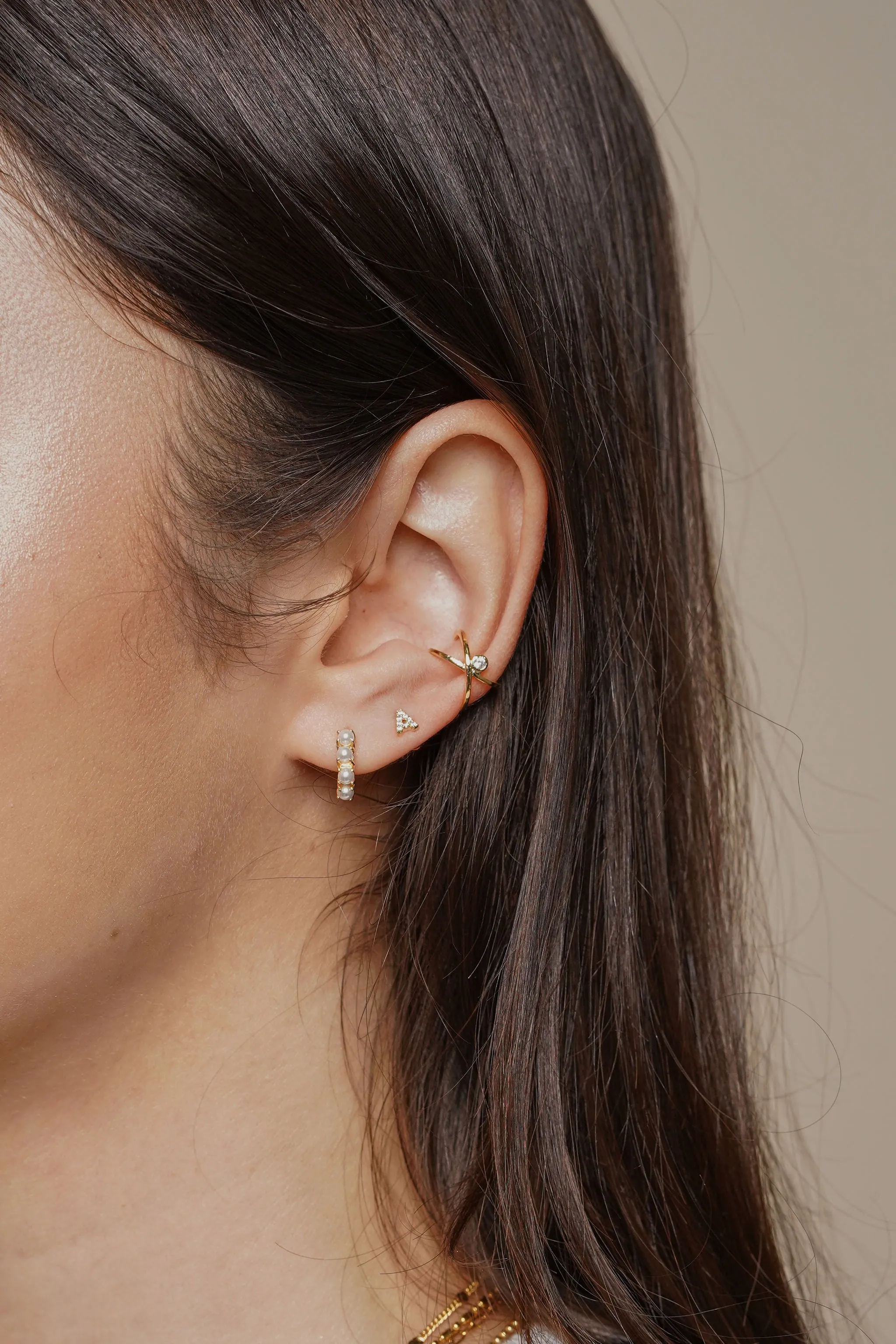 Shiny Initial Studs - Small