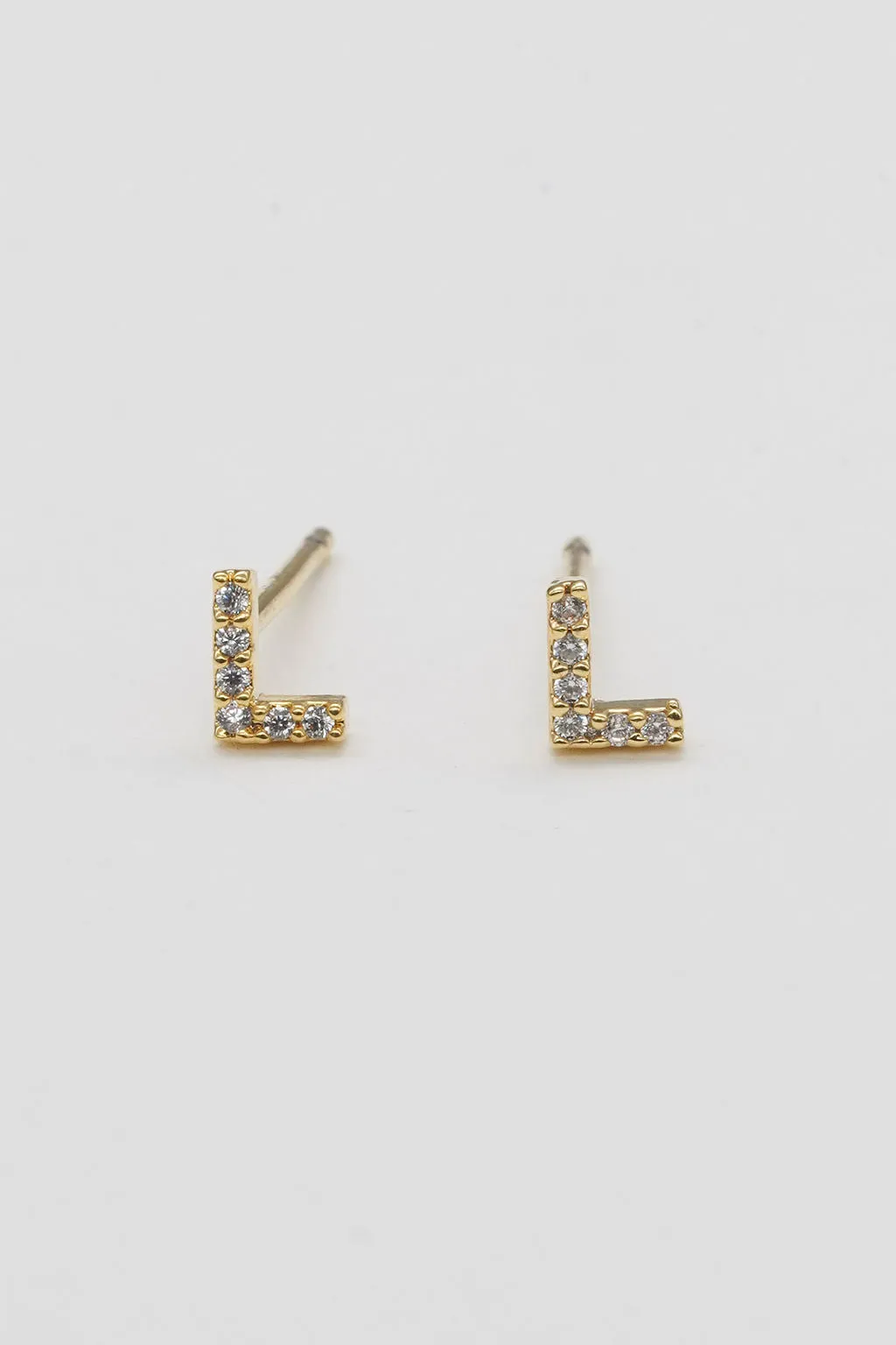 Shiny Initial Studs - Small