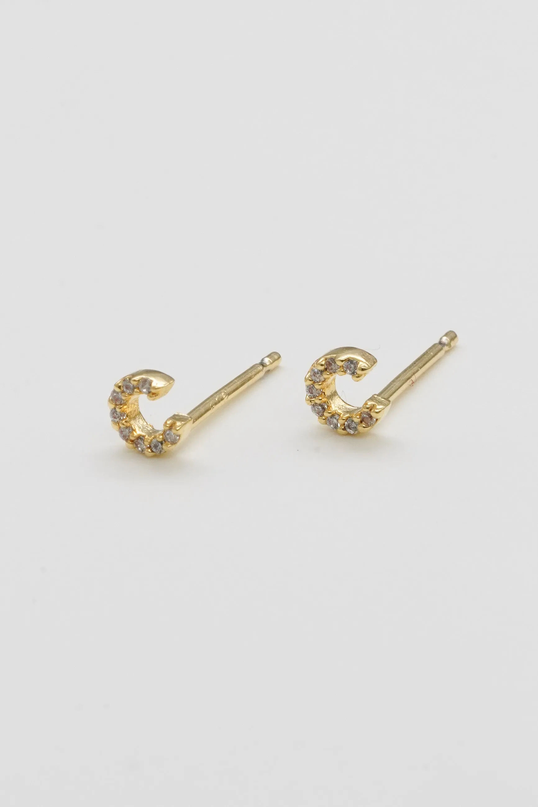 Shiny Initial Studs - Small