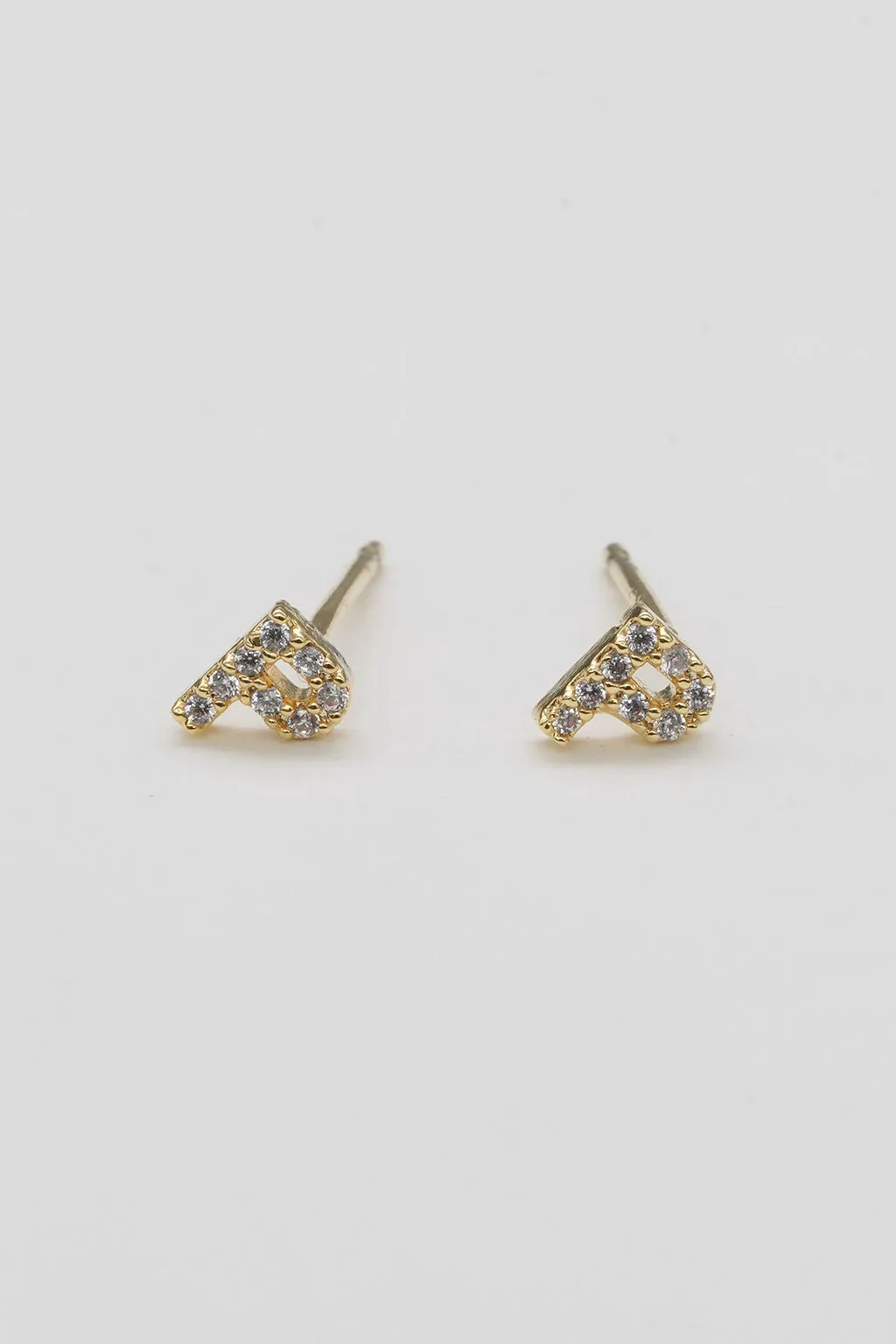 Shiny Initial Studs - Small