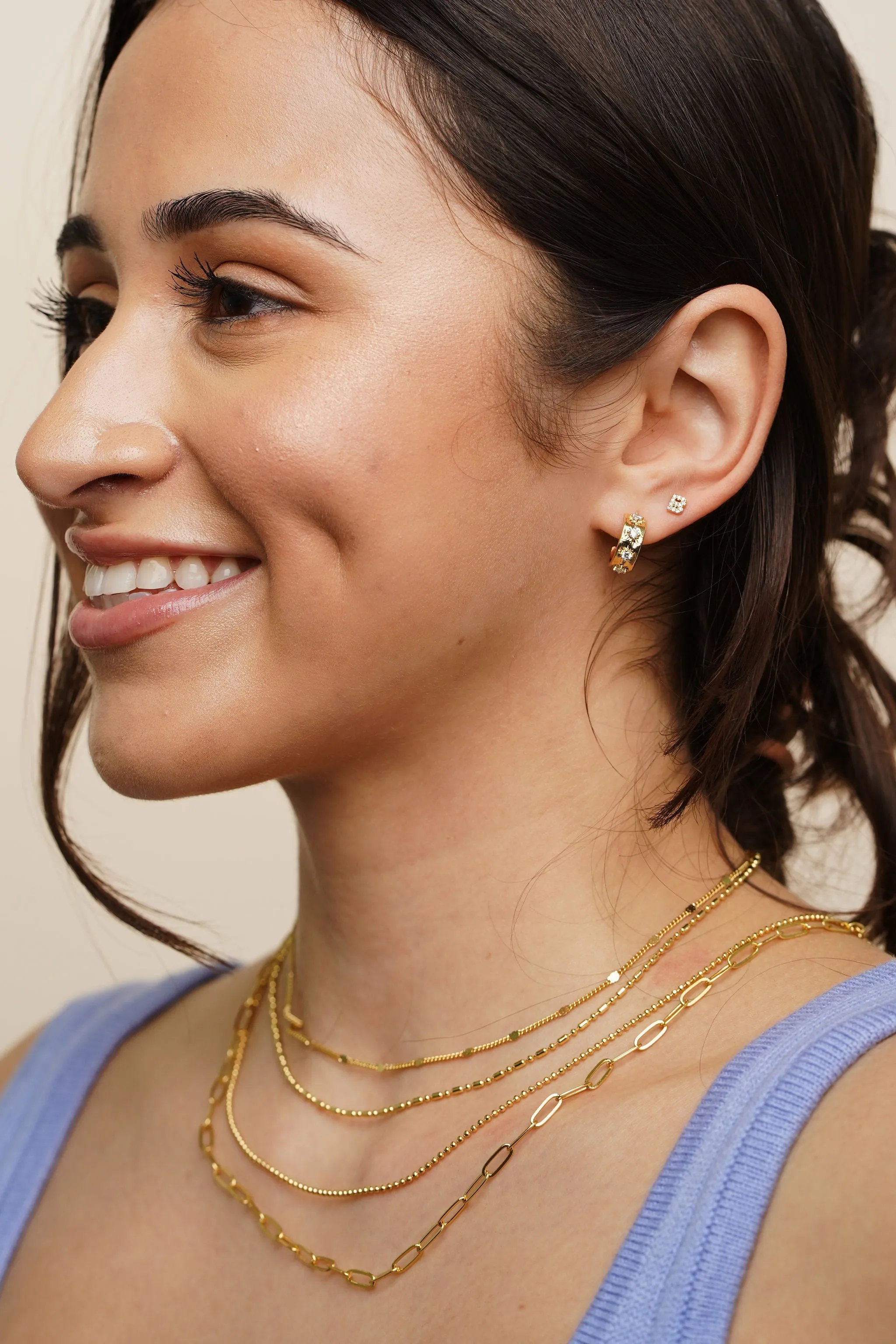 Shiny Initial Studs - Small