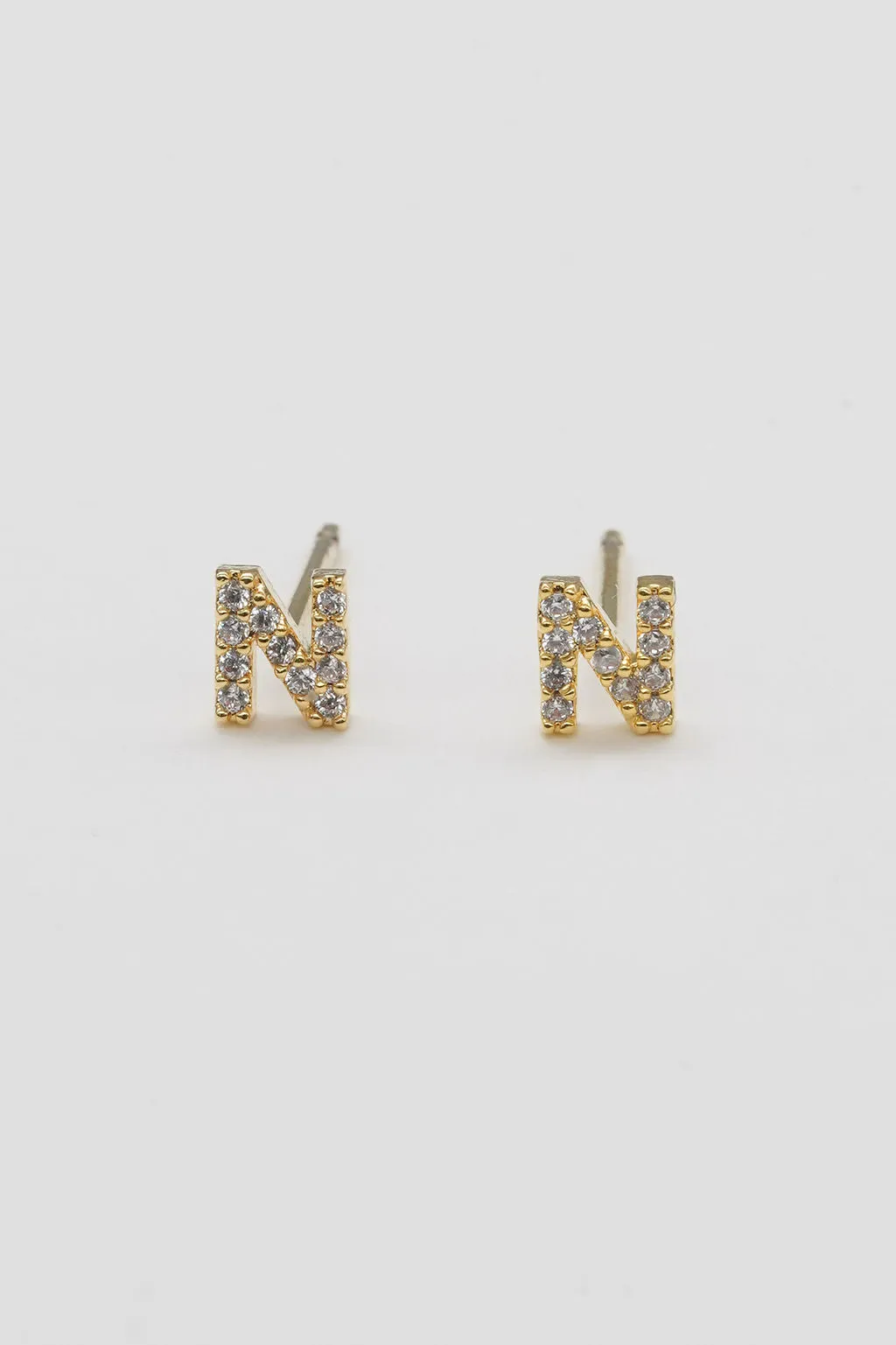 Shiny Initial Studs - Small