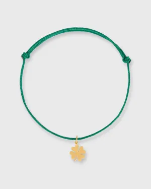 Small Trèfle Charm Bracelet in Gold/Assorted Color Cord