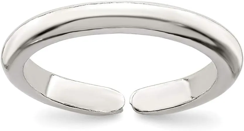 Solid 925 Sterling Silver Toe Ring Adjustable