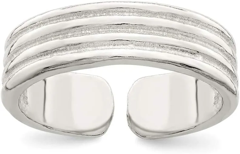 Solid 925 Sterling Silver Toe Ring Adjustable