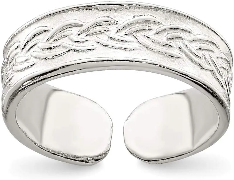 Solid 925 Sterling Silver Toe Ring Adjustable
