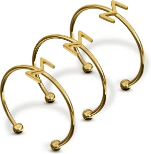 Sorority Shop Sigma Sigma Sigma Stacking Ring Set - Adjustable Rings with 18k Gold Plating