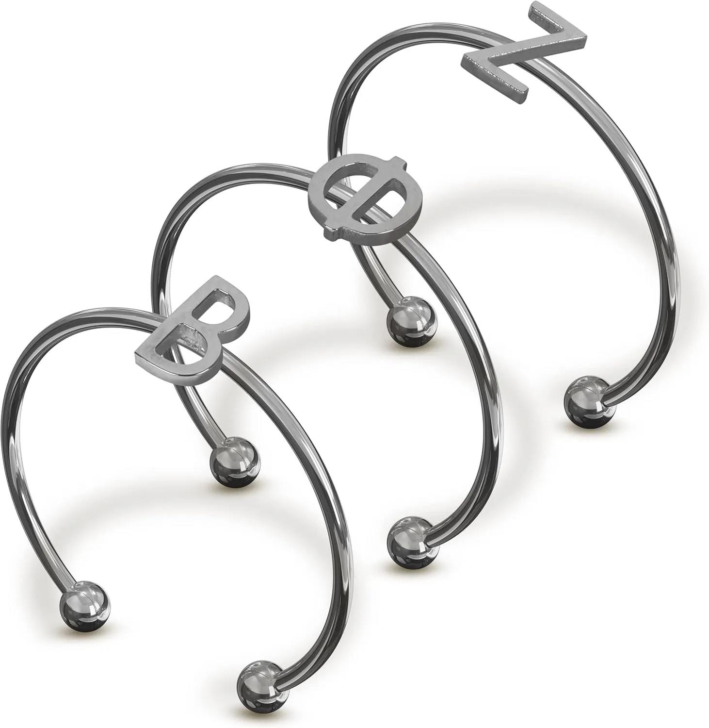 Sorority Shop Zeta Phi Beta Stacking Ring Set - Adjustable Rings, Stainless Steel Design