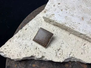 Square Wood And Silver Pendant