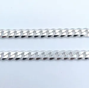 Sterling Silver 6.6mm Diamond Cut Curb Chain