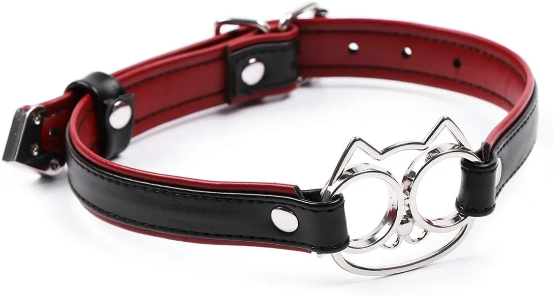 Succuba PU Leather Cat Kitty Choker necklaces Cosplay Choker for Women Men
