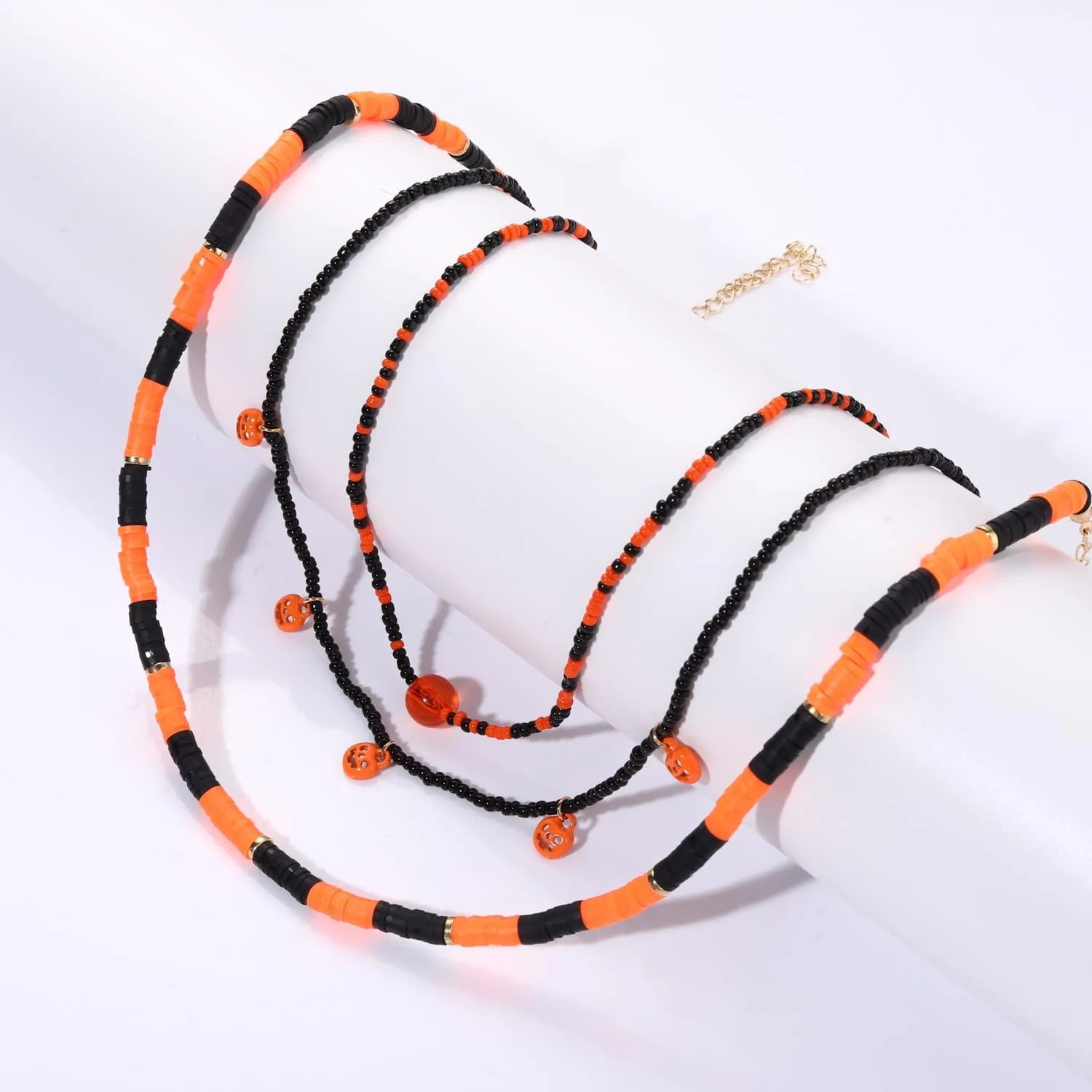 Surfer Heishi Bead Choker Necklace for Woman Star Pearl Polymer Clay Record Disc Beads Layered Necklace Boho Beach Necklace jewelry