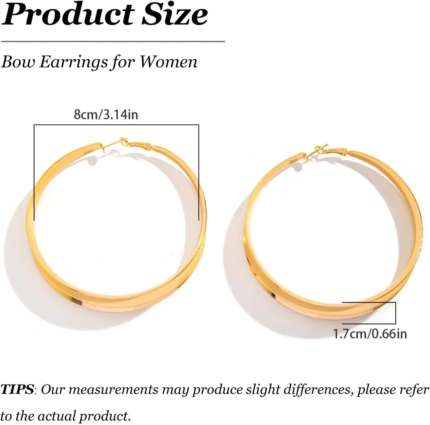 Thick Gold Hoop Earrings Wide Large Big Hoop Earrings for Women Chunky Hoops Statement Earring Trendy 2025 Jewelry Gifts