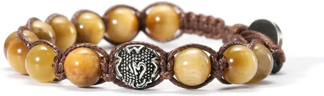 Tibetan Buddhism Natural Stone Beads Beads Woven Rope Bracelet for Men and Women