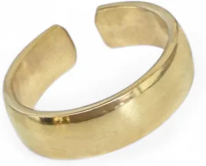 TOE RINGS & THINGS | Bold Gold Adjustable Comfort Fit Toe Ring | Smooth Wide Band 14k Gold Filled Toe Rings for Women or Men