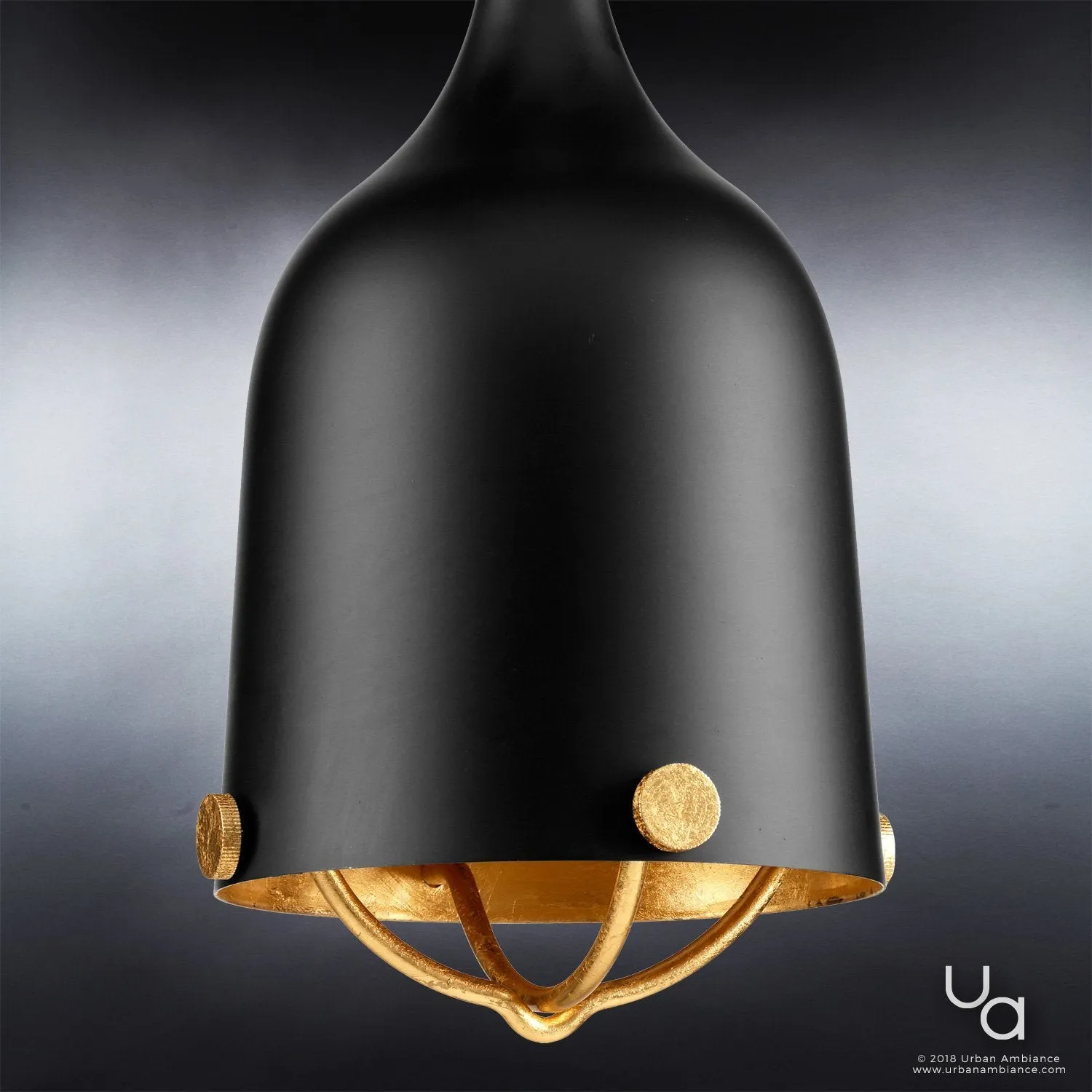UHP2341 Americana Modern Pendant, 11-3/4"H x 6-3/8"W, Midnight Black Finish, Cincinnati Collection