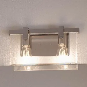UHP2453 Modern Farmhouse Bath Fixture, 8-3/8"H x 14-7/8"W, Brushed Nickel Finish, Bristol Collection