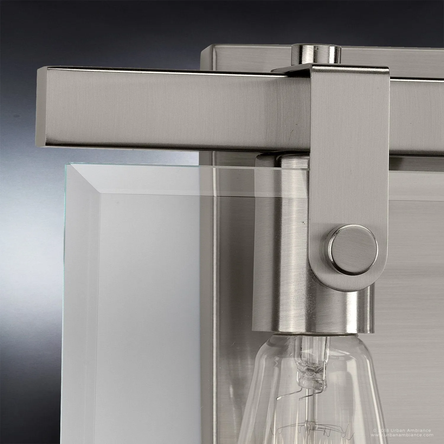 UHP2453 Modern Farmhouse Bath Fixture, 8-3/8"H x 14-7/8"W, Brushed Nickel Finish, Bristol Collection