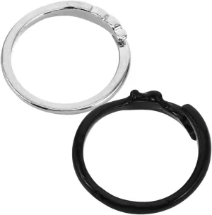 VALICLUD Knuckle Rings for Women Angel Devil Couples Promise Rings Jewelry Adjustable Size