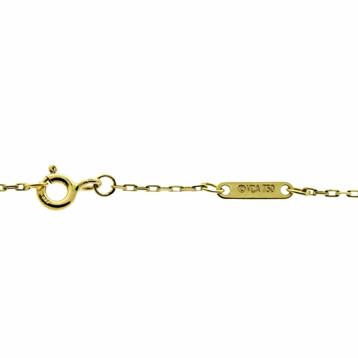 Van Cleef and Arpels Alhambra Diamond Gold Necklace