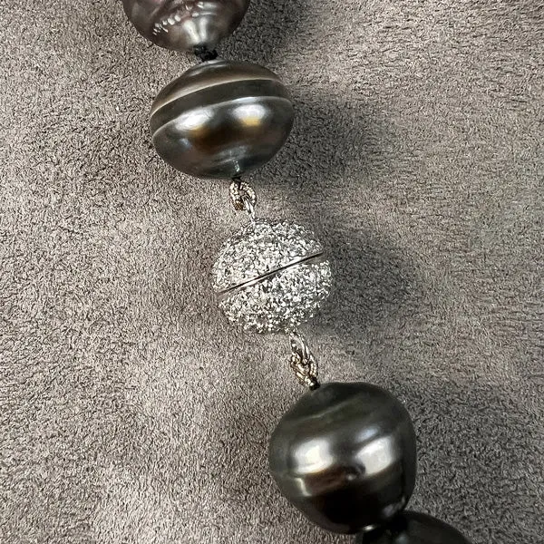 Vintage Black South Sea Pearl Necklace