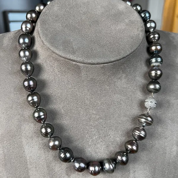Vintage Black South Sea Pearl Necklace