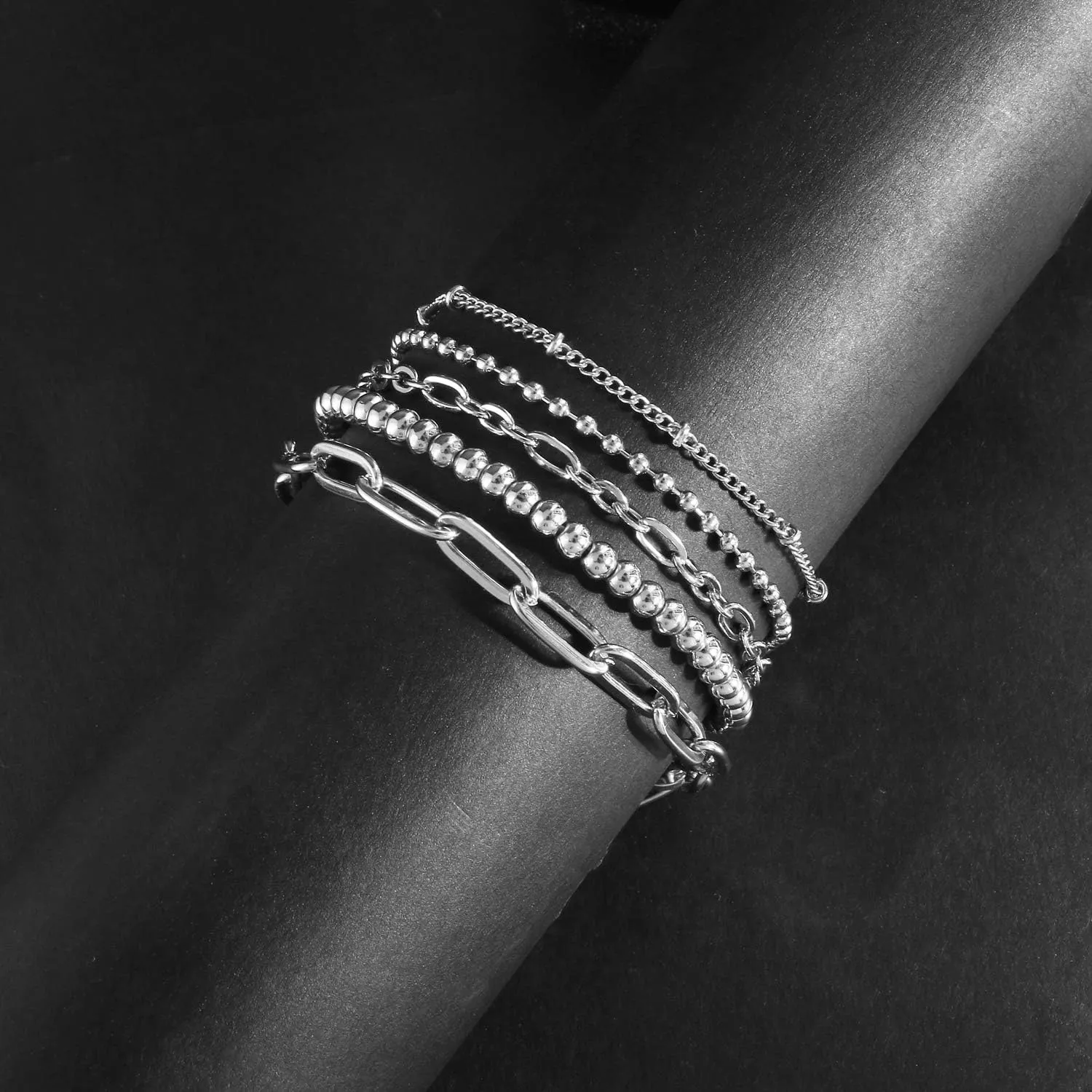 Waterproof Gold Chain Bracelet For Women Non Tarnish,14K Gold Plated Stainless Steel Link Dainty Bracelets Stake Layered Bracelet Set Hypoallergen Gold Jewelry
