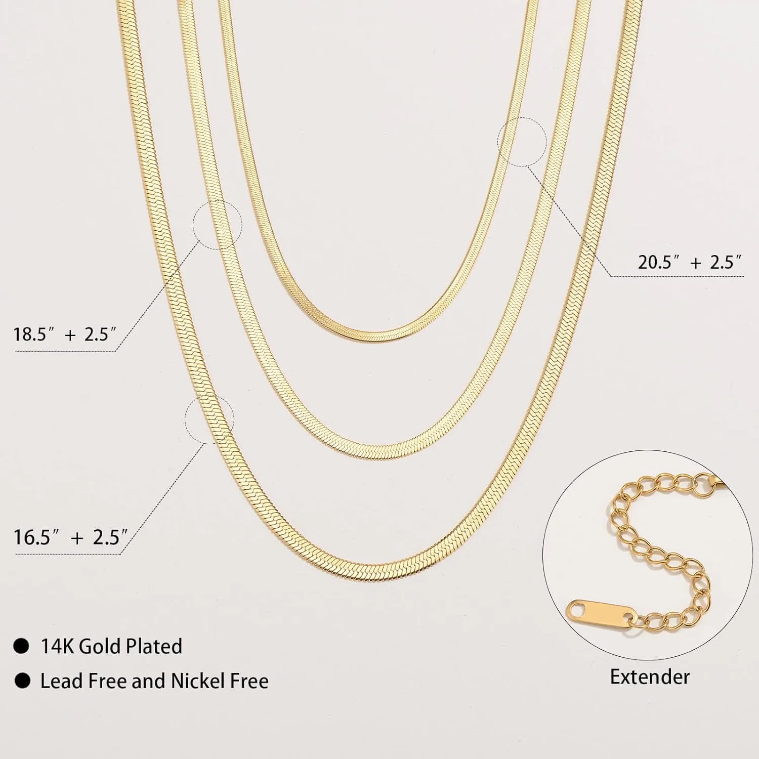 Women's Gold Layered Necklace 14K Gold Plated Layered Necklace Set Simple Layered Set Layered Paper clip Chain Link Necklace Women's Jewelry Gift